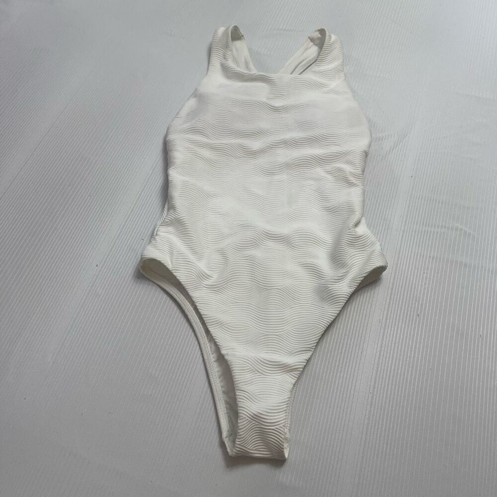 Seafolly White Textured One-Piece Swimsuit